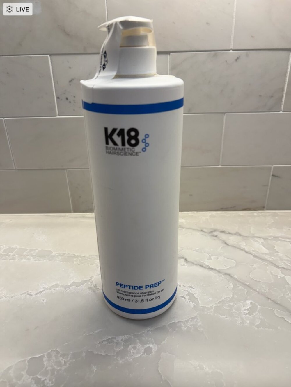 K18 Peptide Prep pH Maintenance Shampoo Salon Size 31.5oz NEW